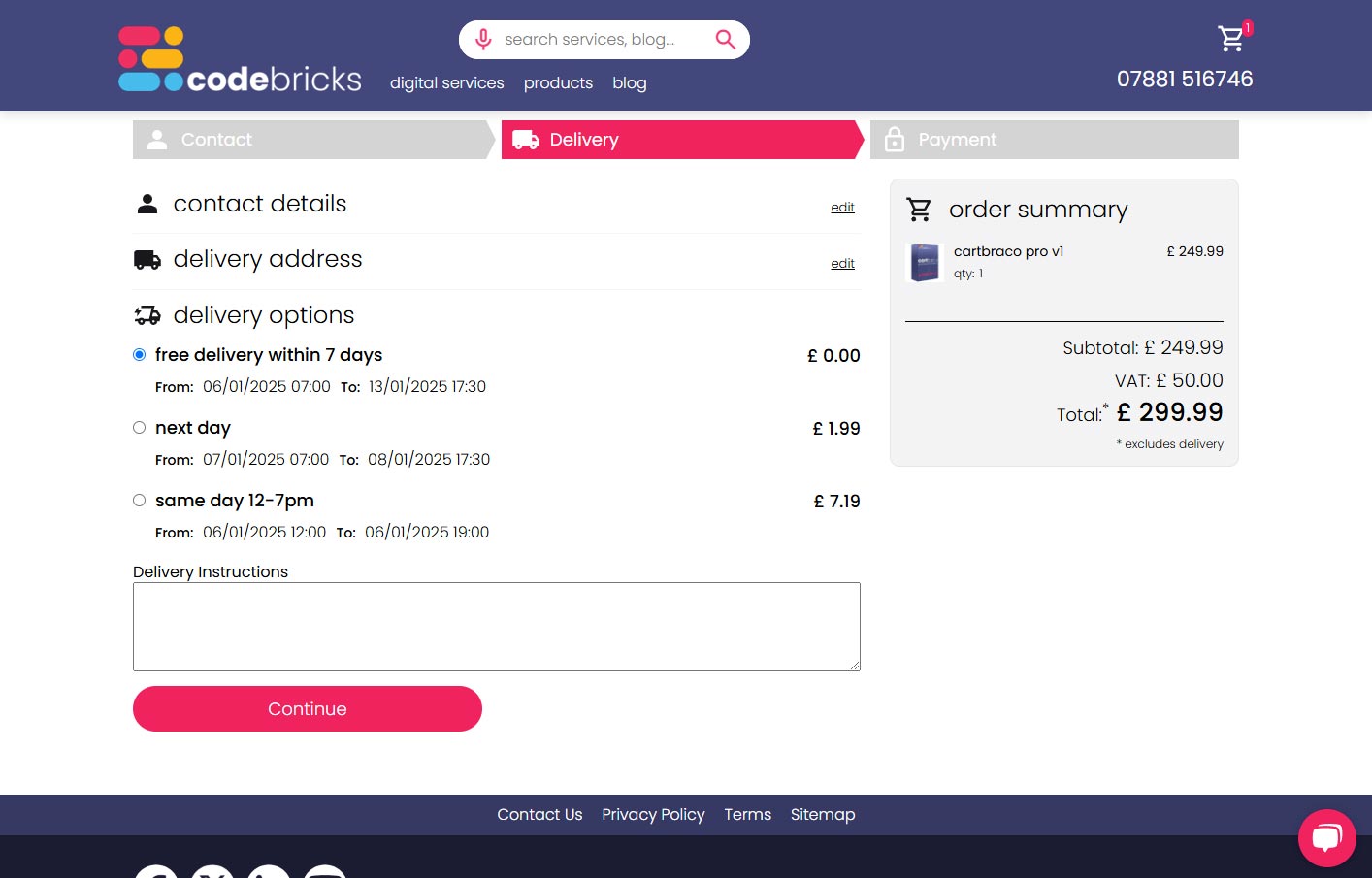 Cartbraco Umbraco Ecommerce Shipping